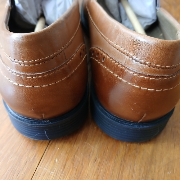 Men\'s Hush Puppies Brown Leather Slip-On Loafers Sx 11W.